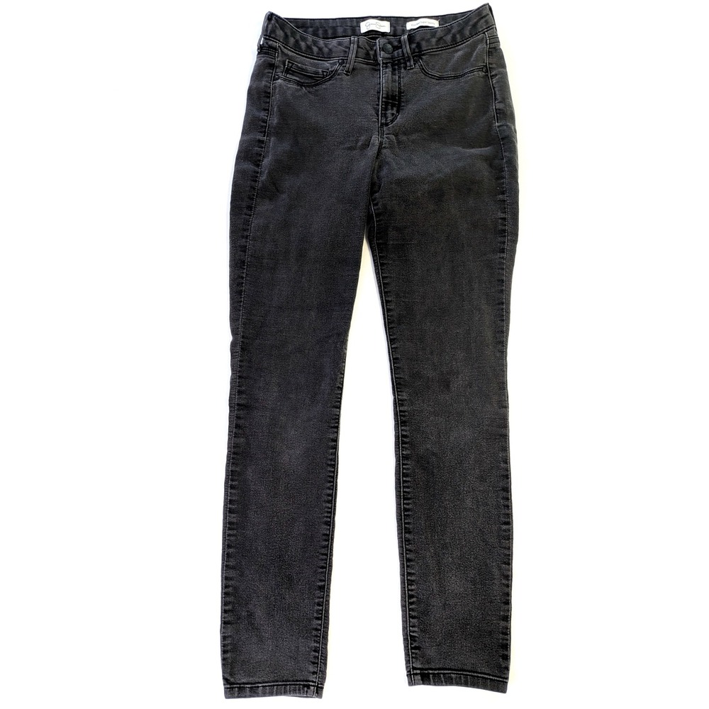 Jessica Simpson Kiss Me Super Skinny Jeans Black Faded Stretch Size 8/29